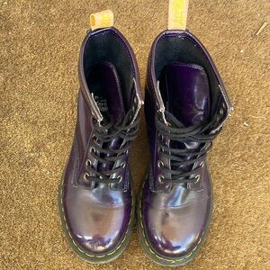 Dr. Marten Vegan 1460 lace up boots in rich purple Lightly worn. Doc